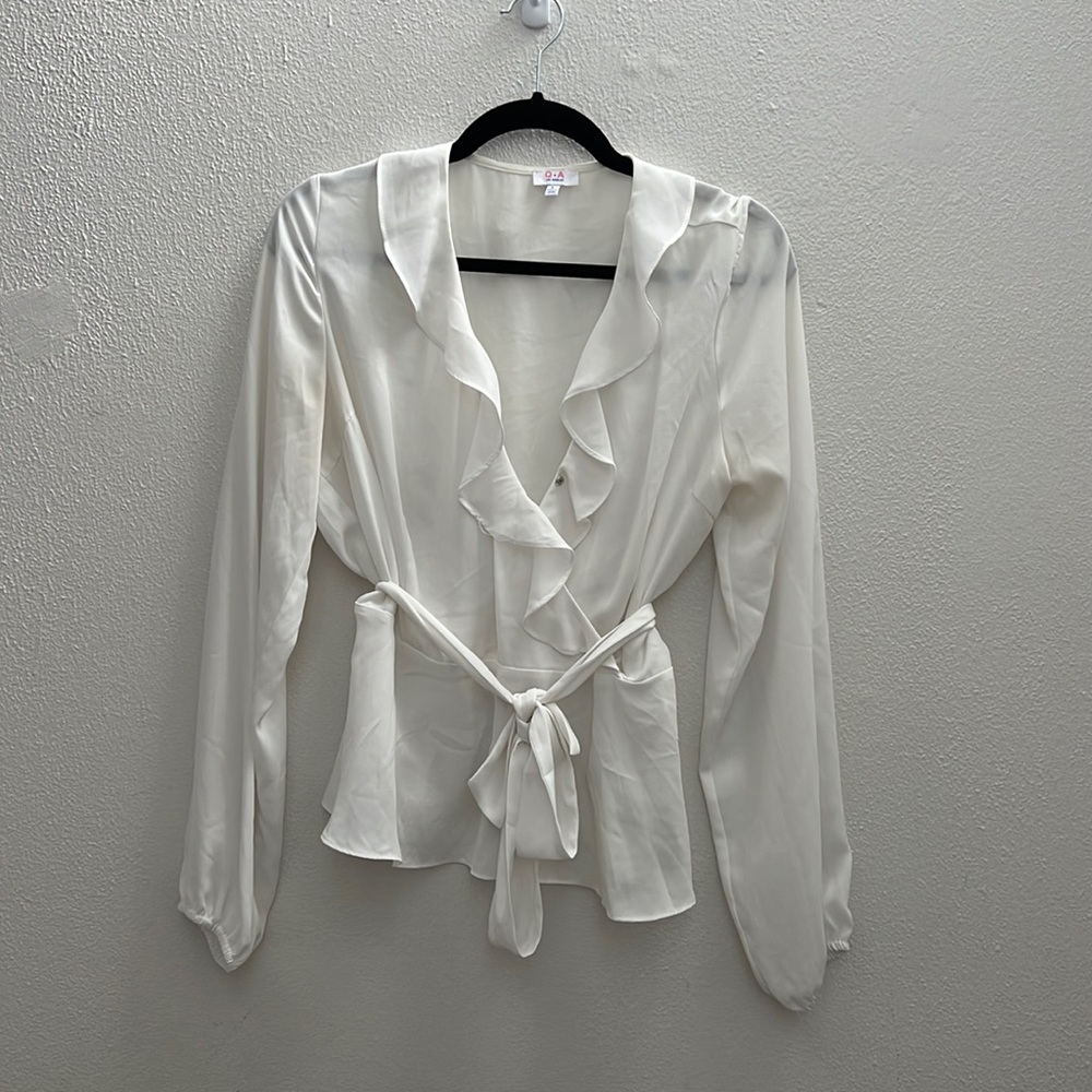 White chiffon dress shirt